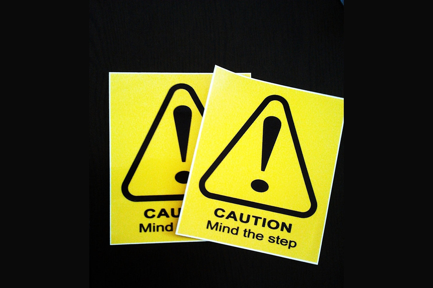 Caution mind the step stickers