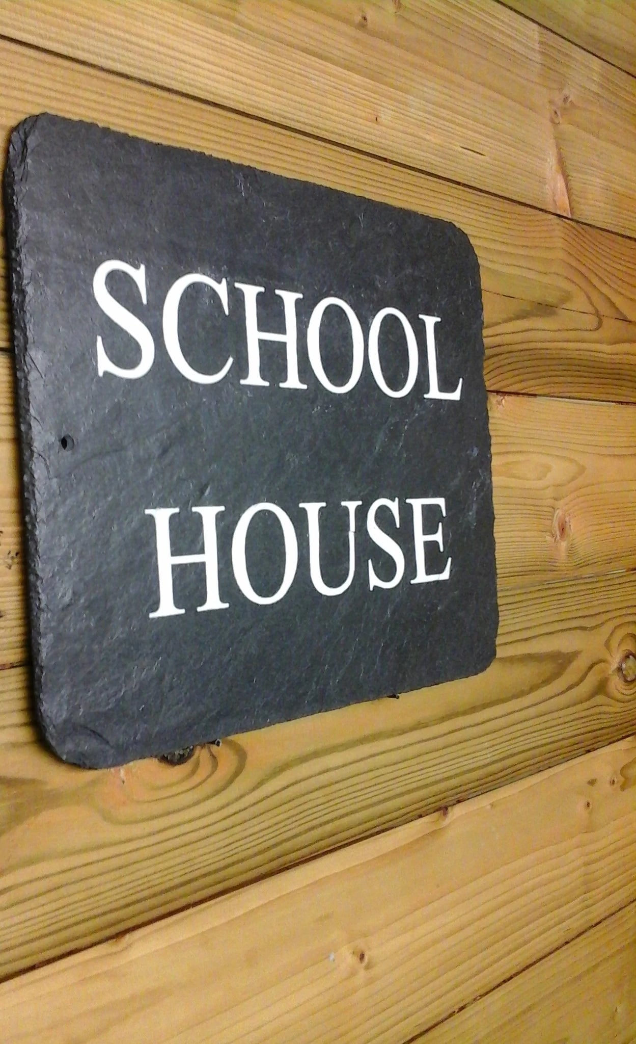 Various Sizes Painted Slate House Signs - Airbrushed Acrylic Paint in WHITE - GOLD or SILVER