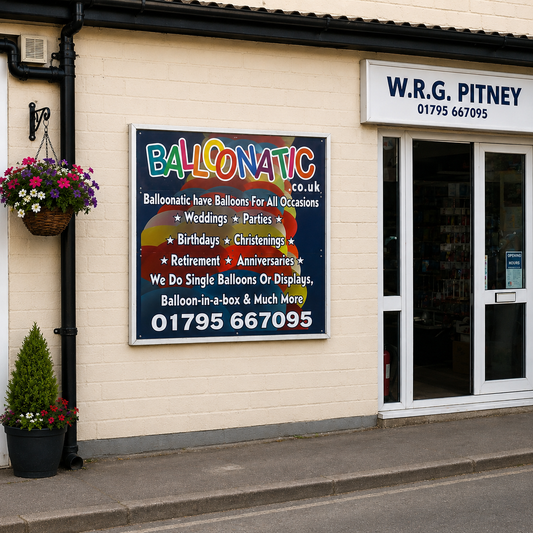 Custom 4ft x 4ft aluminium composite advertising sign board with full colour business graphics