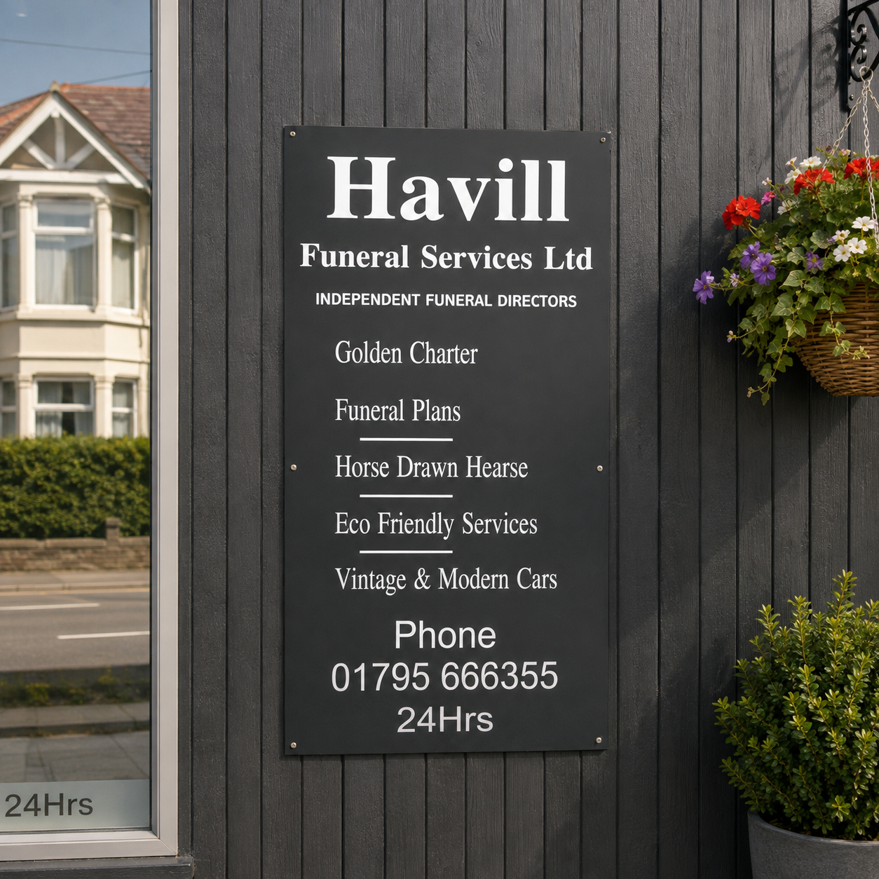 Custom 2ft x 4ft aluminium composite advertising sign board with full colour business graphics