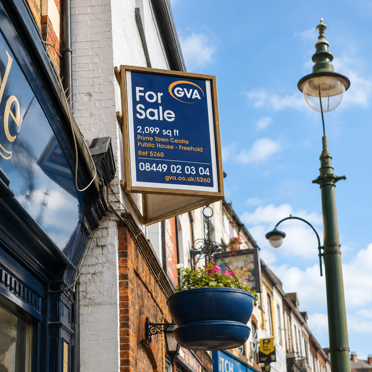 Custom 2ft x 4ft aluminium composite advertising sign board with full colour business graphics