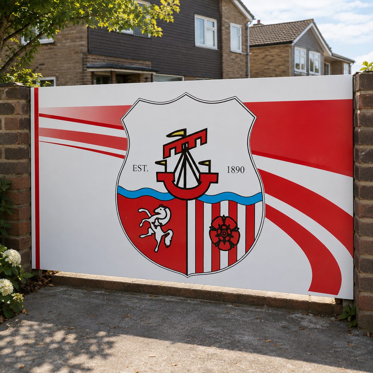 Custom 8ft x 4ft advertising sign board in durable aluminium composite. Full-colour business signage with free design service. Collection near Wisbech.
