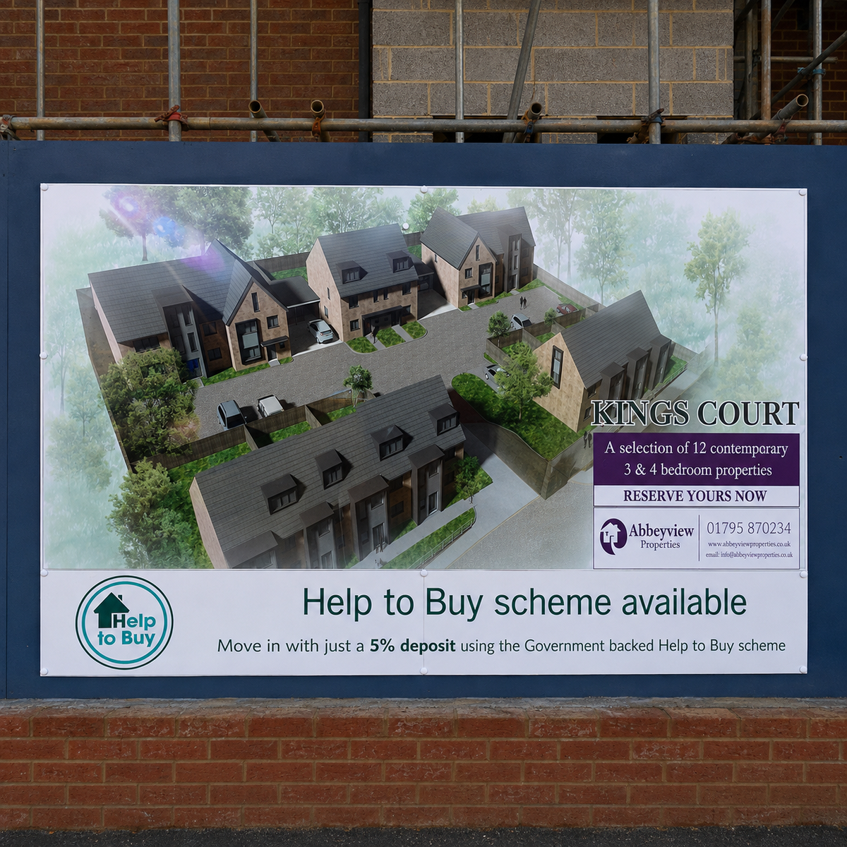 Custom 8ft x 4ft aluminium composite advertising sign board with full colour business graphics
