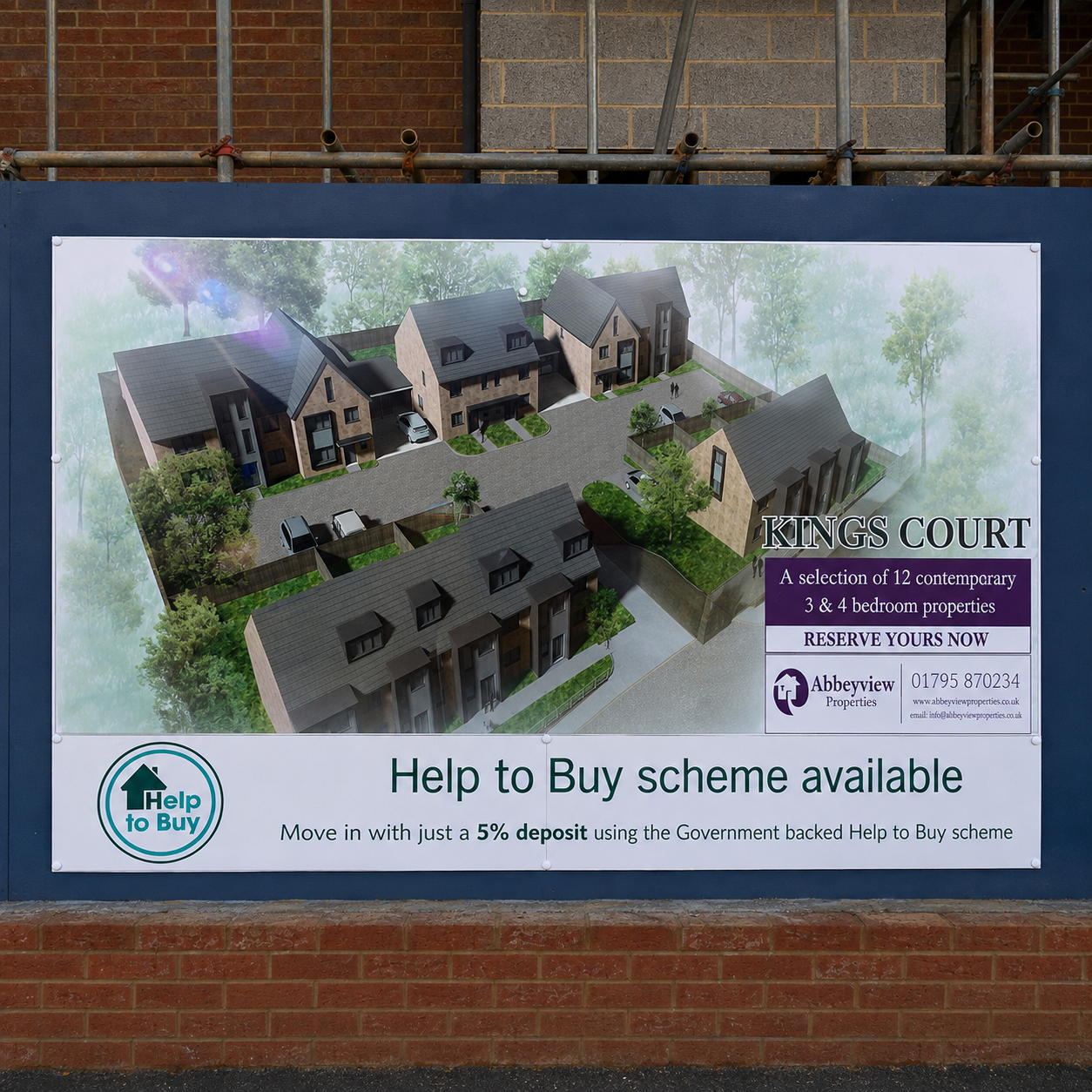 Custom 8ft x 4ft aluminium composite advertising sign board with full colour business graphics