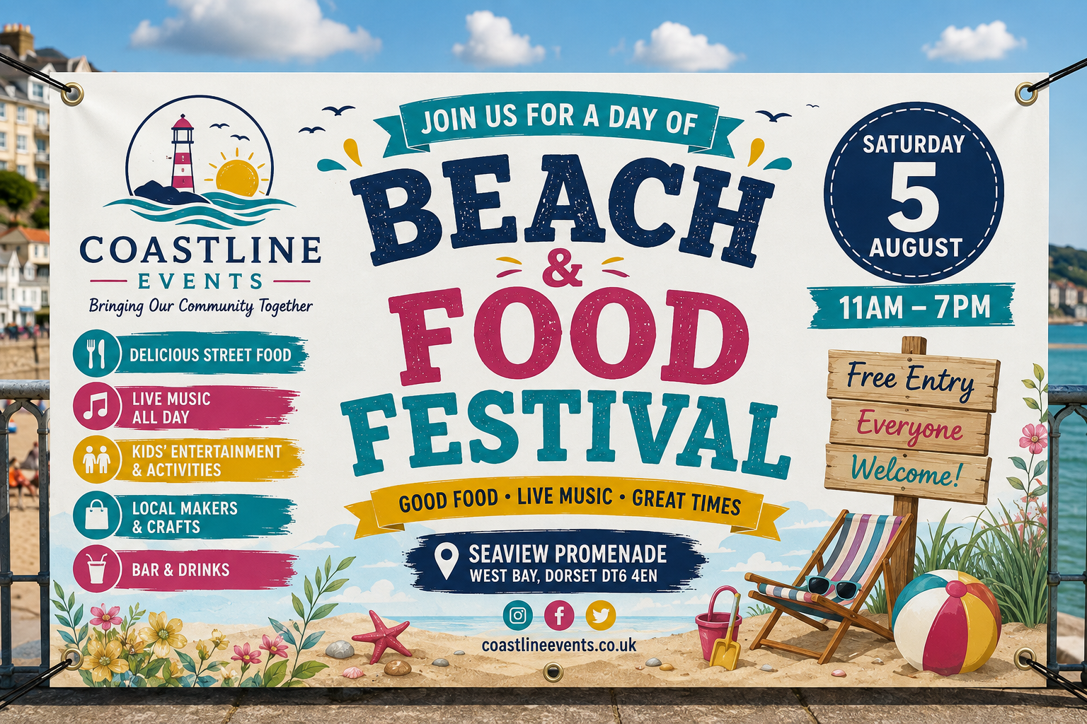 Create a professional personalised vinyl banner for your business, event, promotion or advertising campaign