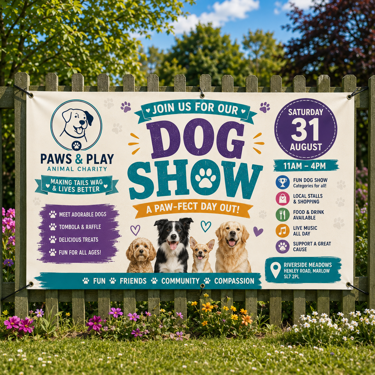 Create a professional personalised vinyl banner for your business, event, promotion or advertising campaign