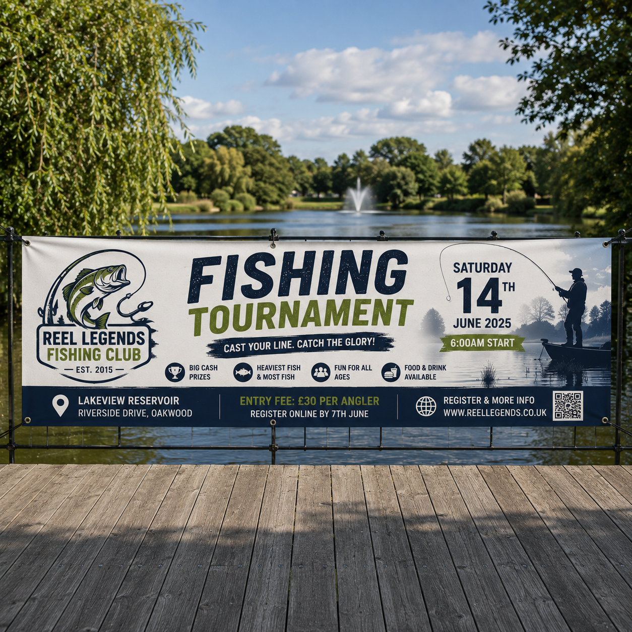 Custom vinyl banners printed in full colour on durable outdoor PVC. Personalised business, event & advertising banners, hemmed and eyeletted with UK delivery.
