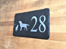 25cm x 12cm Natural Slate House Door Sign Any Name Any Number Any Message (Approx inches 9.8" x 4.7")