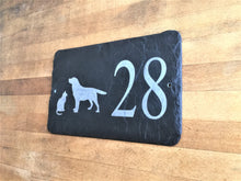 Door sign with dog picture