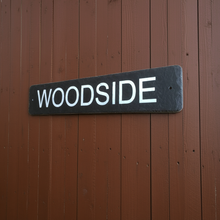Garden gate signs personalised with lettering