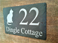 House sign with cat picture