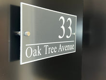 Graphite Grey Aluminium House Sign with White Lettering in Various Sizes