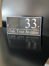 Graphite Grey Aluminium House Sign with White Lettering in Various Sizes