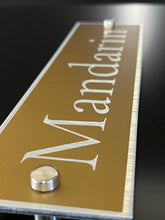Gold Aluminium House Sign with Silver Lettering in Various Sizes