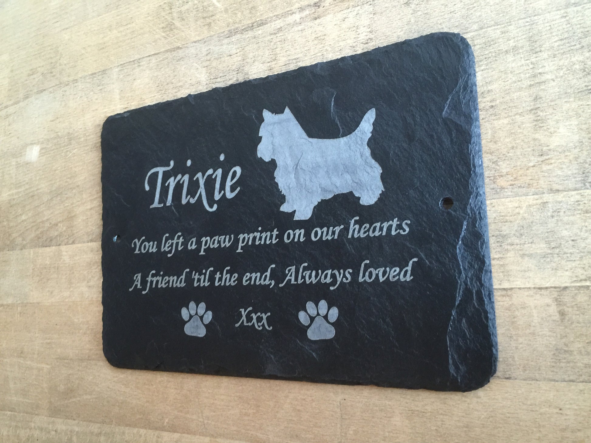 Pet Dog Memorial Slate Plaque, Personalised for your West Highland Terrier