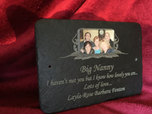Personalised Large Memorial Grave Plaque with verse & photo 