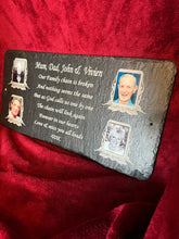 Multi Photo Memorial Slate Plaque Personalised For Your Loved Ones 