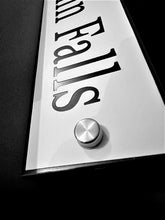White Aluminium House Sign with Black Lettering in Various Sizes