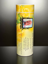 Personalised Ashes Scatter Tube yellow roses