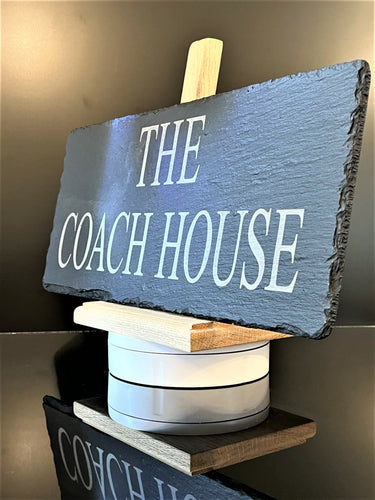 40cm x 20cm Beautiful Large Slate House Sign ANY NAME / NUMBER / DETAILS (Approx inches 16