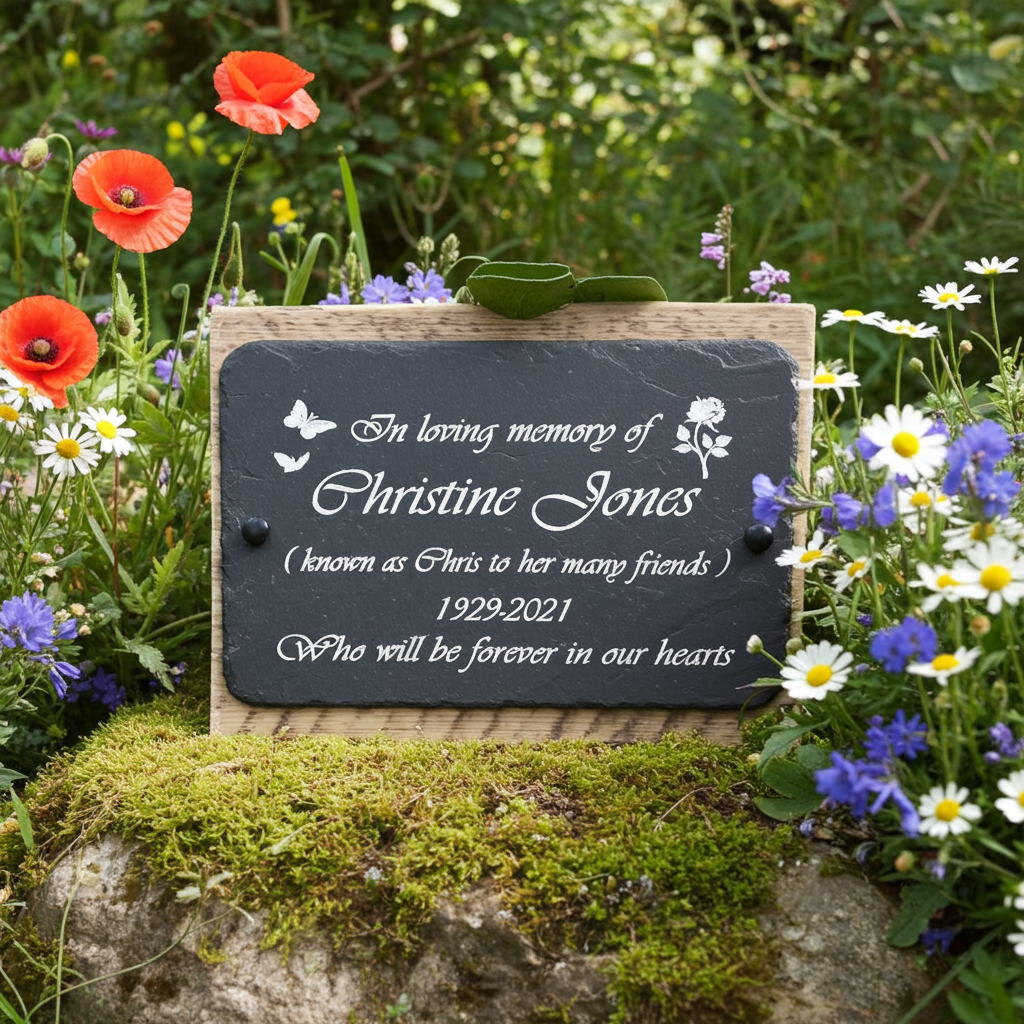 memorial plaque for wife husband boyfriend girlfriend partner