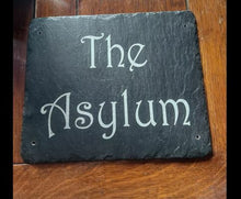 Riven slate sign