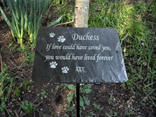 Memorial Slate Plaque, Personalised for your Pets - You Can Add Mutilple Names