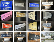 Aluminium House Signs in Various Sizes & Colours.