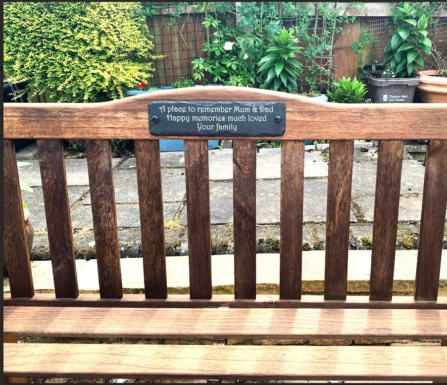 Signs made for memorial benches