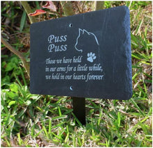 Slate memorial sign plaque - personalised for Dog, Cat, Bird or Rabbit: Choose your silhouette picture.