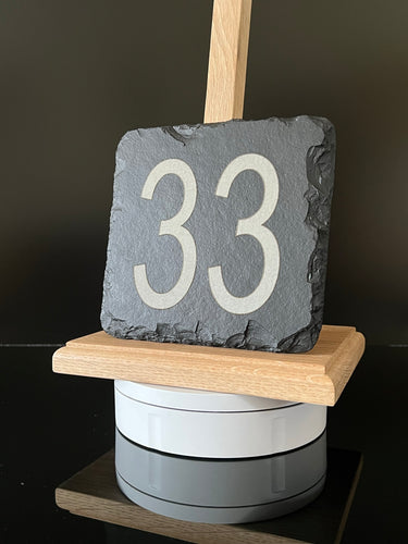 Square slate door number signs