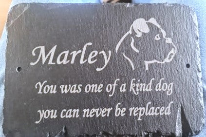 Pet Memorial Slate Plaque, Personalised for your Boxer Dog