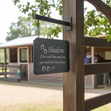 hanging memorial plaque for horse