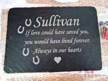 25cm x 18cm Horse Pony Donkey Remembrance Slate Memorial Plaque Cremation Ashes Grave Marker (Approx inches 10" x 7")