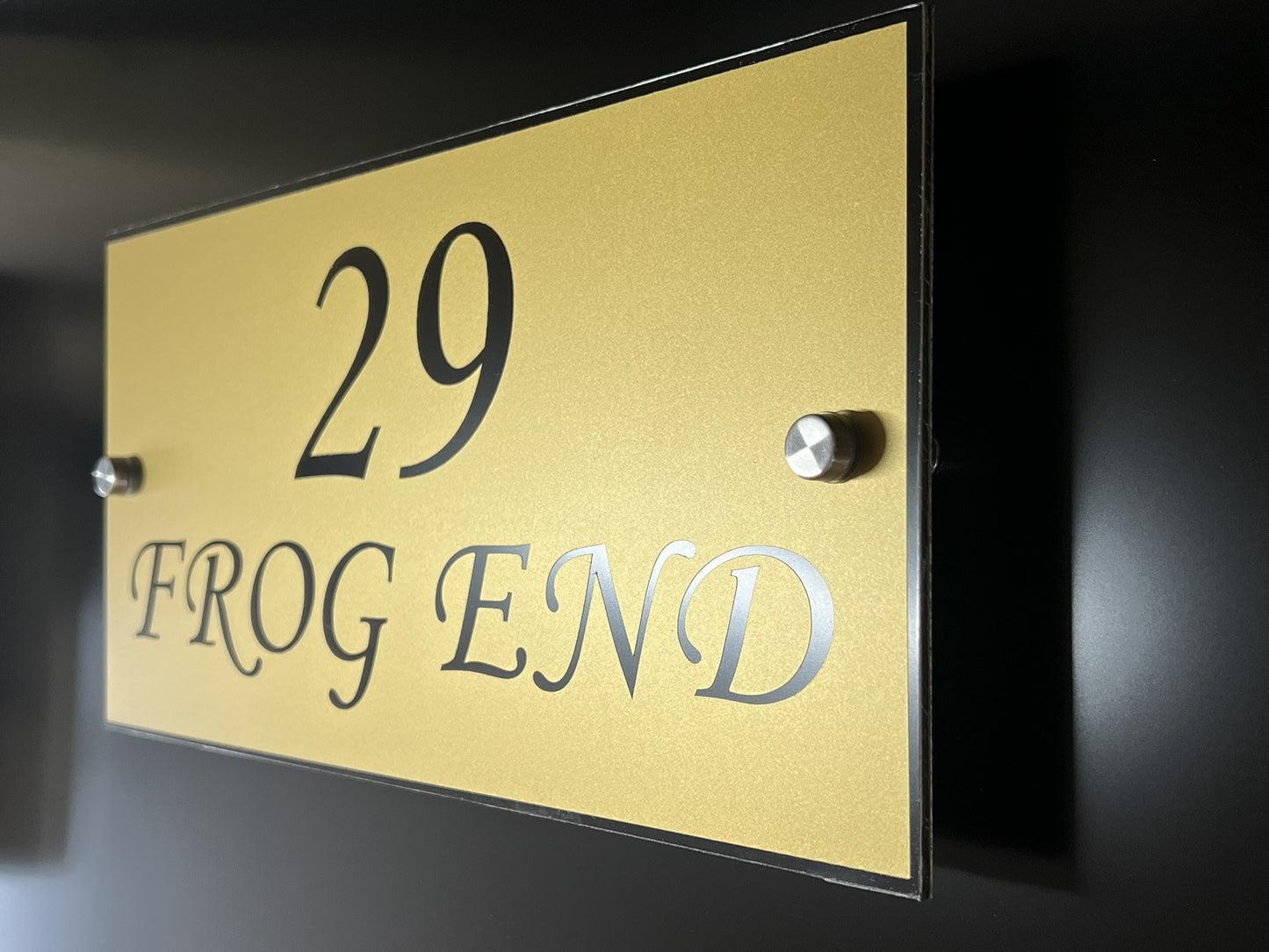 Aluminium House Signs in Various Sizes & Colours.