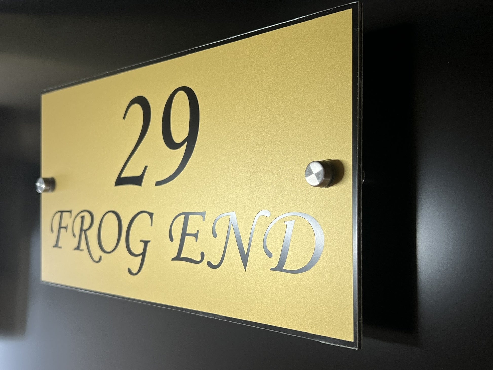 Aluminium House Signs in Various Sizes & Colours.