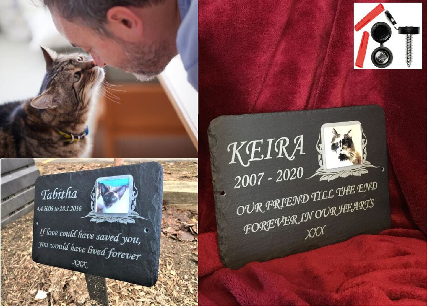 Pet Photo Grave Marker with Oak Stake Option