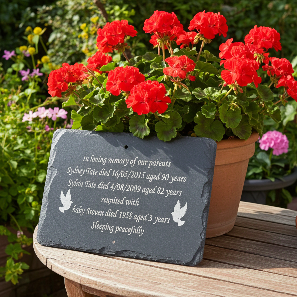 Memorial plaque for mum dad nan grandad sister brother