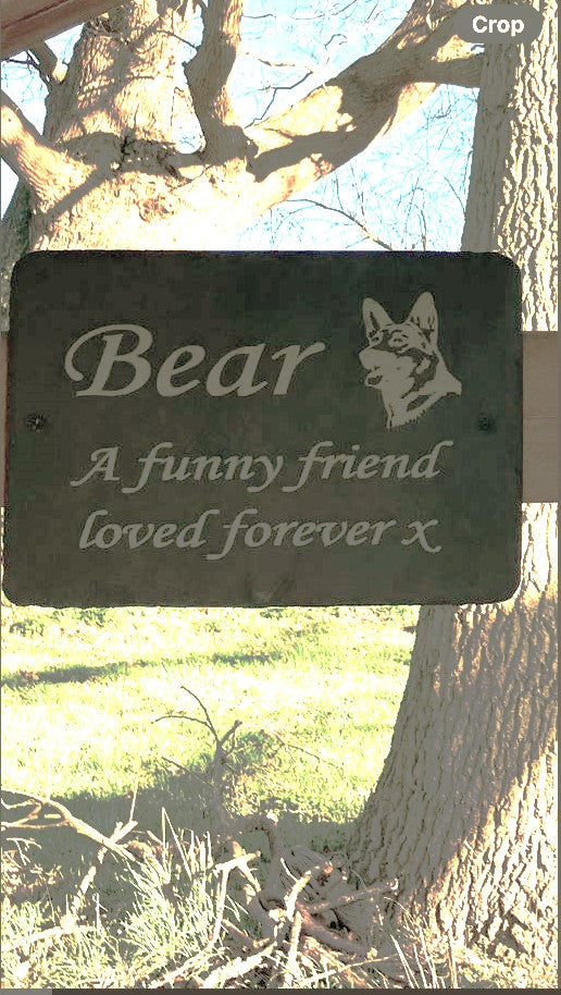 Slate Pet Memorial Plaque Sign - Personalised for your German Shepherd