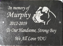 Pet Memorial Slate Plaque, Personalised for your Boxer Dog