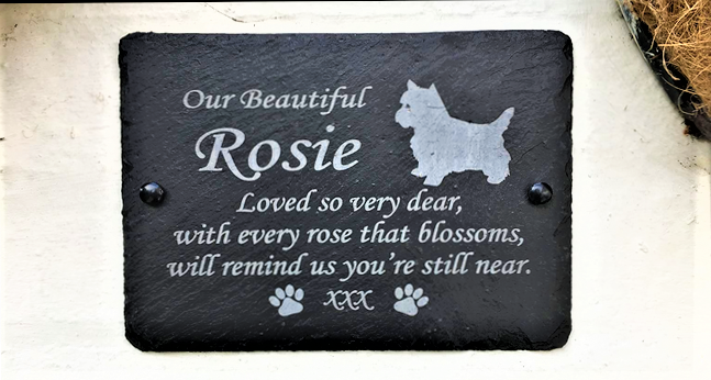 Pet Dog Memorial Slate Plaque, Personalised for your West Highland Terrier