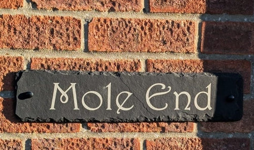 Slate wall sign custom-made to read 