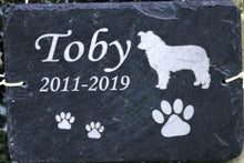 Memorial Slate Sign Plaque - Personalised For You Border Collie