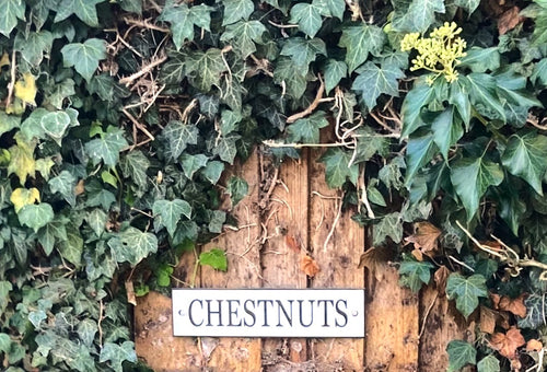 white aluminium gate sign