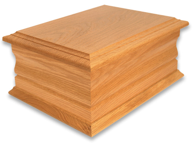 Double Oak Wooden Funeral Urns for Ashes / Large Adult Casket Ashes Urn / Casket / Human Ashes Companion Box