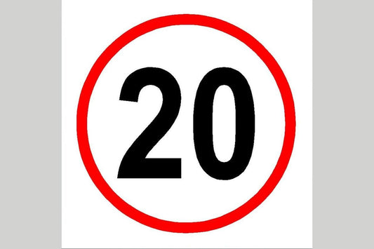 20 MPH Speed Limit Sign - Health & Safety Signs High Quality Interior & Exterior