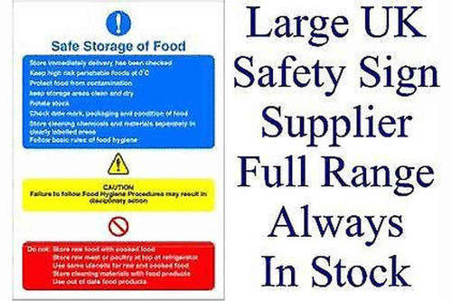 FOOD STORAGE Sign Health & Safety Signs High Quality Interior & Exterior