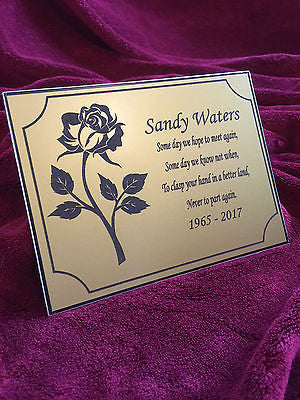 1st 4 Signs Memorial Plaque - Personalised Made to Order - Commemorative Plate