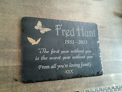 Mum memorial plaque with butterflies