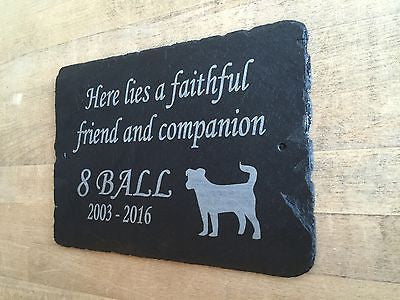 Dog Pet Memorial Slate Plaque, Personalised for your Jack Russell Terrier